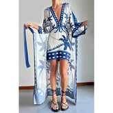 Vestido Riviera Azul - Soltinho Estampado Verão