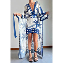 Vestido Riviera Azul - Soltinho Estampado Verão